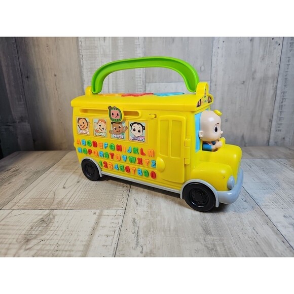CoComelon Musical Learning Bus Yellow School Bus Toy – Letters Numbers Songs – T - Picture 2 of 6